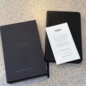 Shinola Black Leather Bound Journal